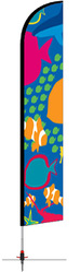 Beachvlag Zee aquarium Bergen